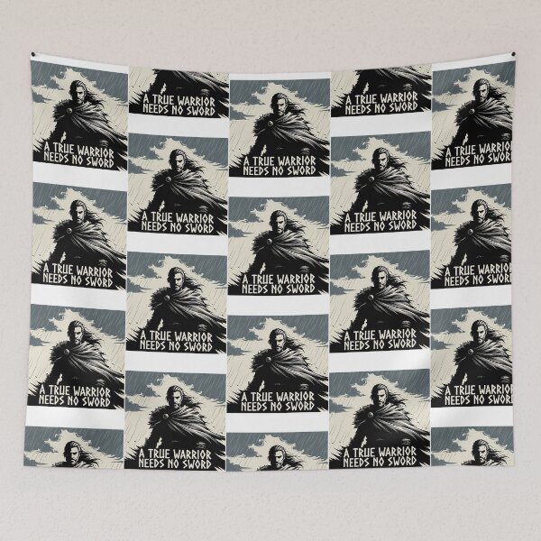 Item preview, A True Warrior Needs No Sword  Vinland Anime Quote designed and sold by Mythimorph.