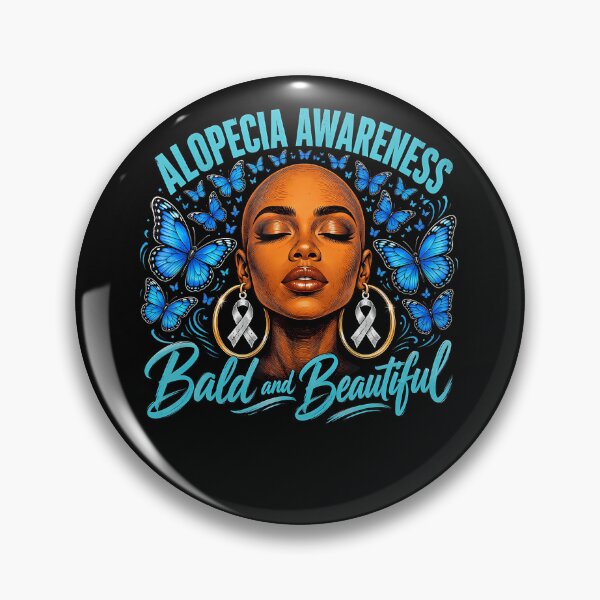 Item preview, Black Girl Bald  Beautiful Hair Loss Alopecia Awareness designed and sold by ripgoatclothing.