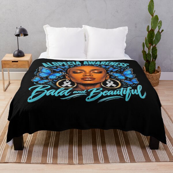 Item preview, Black Girl Bald Beautiful Hair Loss Alopecia Awareness designed and sold by ripgoatclothing.