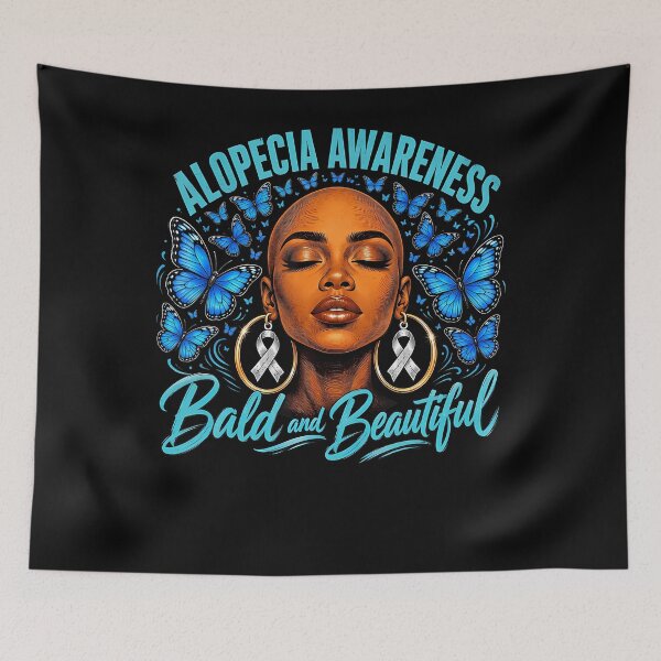 Item preview, Black Girl Bald  Beautiful Hair Loss Alopecia Awareness designed and sold by ripgoatclothing.