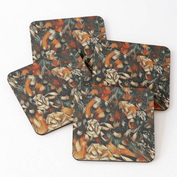 Item preview, Burnt Orange Floral Fragmentation designed and sold by Absractshop4942.