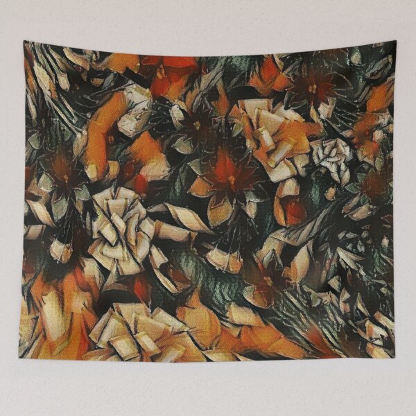 Item preview, Burnt Orange Floral Fragmentation designed and sold by Absractshop4942.