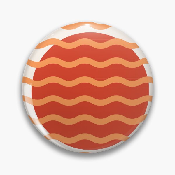 Item preview, Mid Century Modern Wavy Sun Throw Pillow in Retro Sunshine designed and sold by nineFlorals.