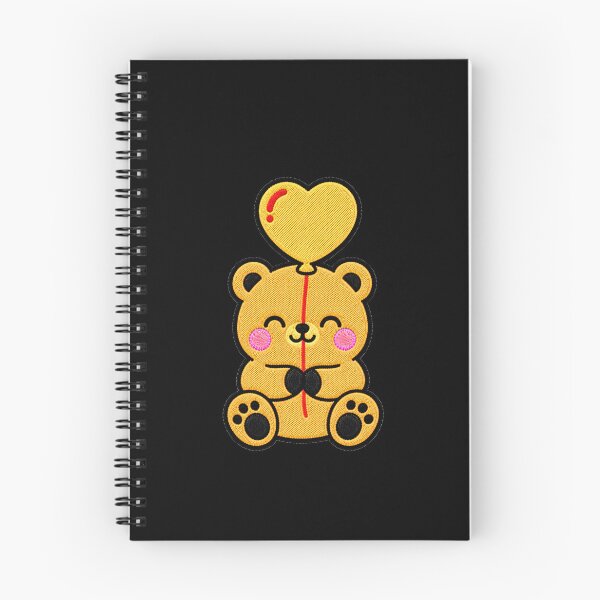 Item preview, Cute Bear Holding Yellow Heart Balloon Kawaii Embroidery Patch designed and sold by ColorSplash123.