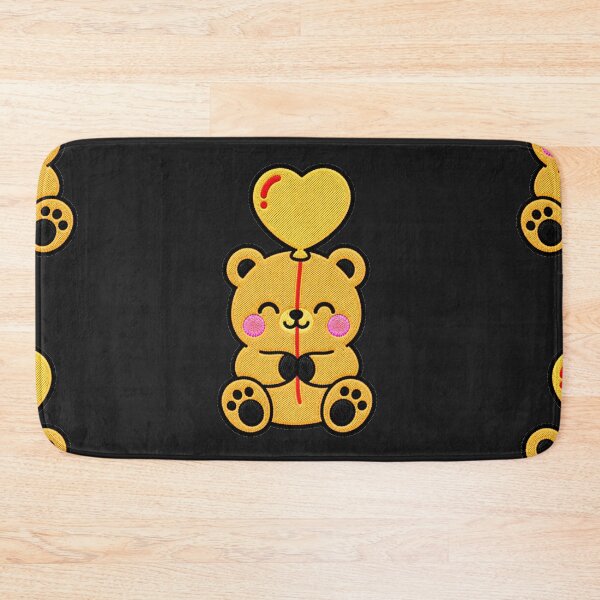Item preview, Cute Bear Holding Yellow Heart Balloon Kawaii Embroidery Patch designed and sold by ColorSplash123.