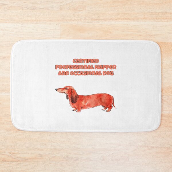 Item preview, Dachshund Professional Napper Funny Watercolour Dog Art designed and sold by NatureUnleashed.