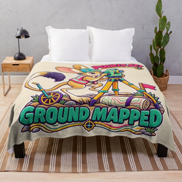 Item preview, Labor Day Jerboa Land Surveyor – Points Set Ground Mapped Embroidery Design designed and sold by Jaani-T.