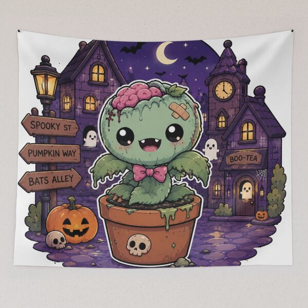 Item preview, Cute Plant Zombie Halloween Spooky Cute Kawaii Zombie Houseplant designed and sold by Yellowriversss.