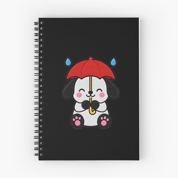 Item preview, Cute Puppy Holding Red Umbrella Kawaii Embroidery Patch designed and sold by ColorSplash123.