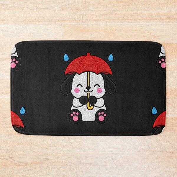 Item preview, Cute Puppy Holding Red Umbrella Kawaii Embroidery Patch designed and sold by ColorSplash123.