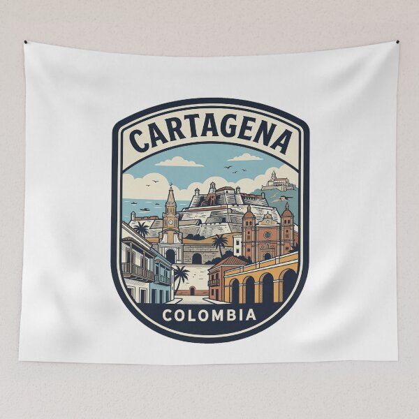 Item preview, Cartagena Colombia Vintage Travel Badge designed and sold by k3rstman1.