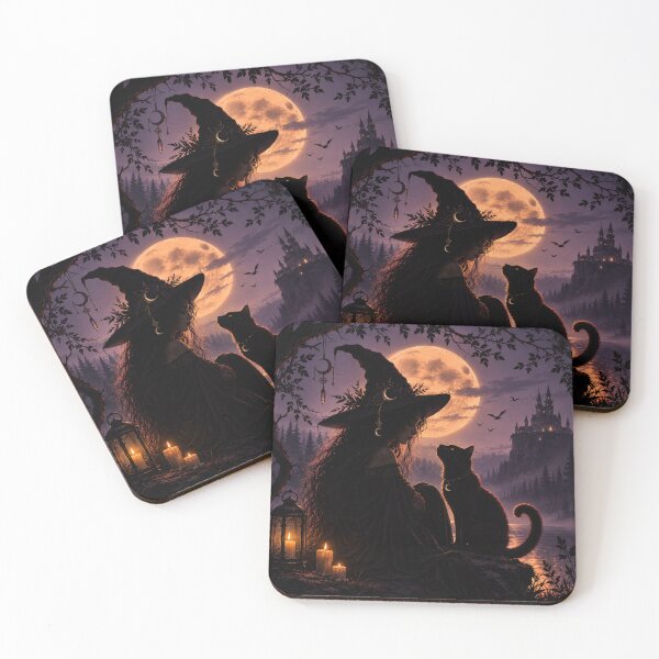 Artikelvorschau, Moonlit Witch & Her Familiar entworfen und verkauft von Losthope Creations.