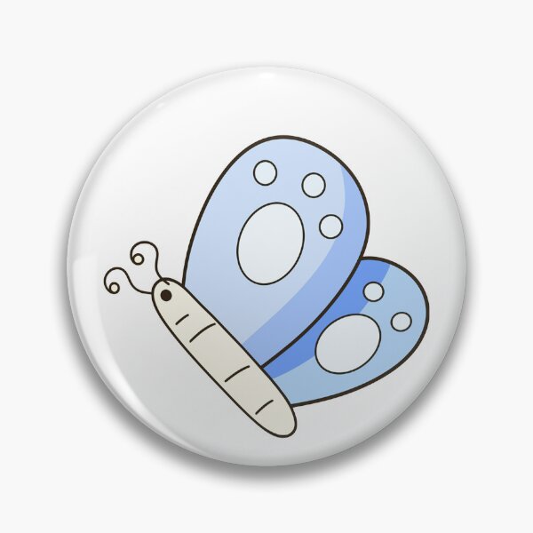 Item preview, Cute Blue Butterfly Hand Drawn Vector designed and sold by Porpor Artwork.