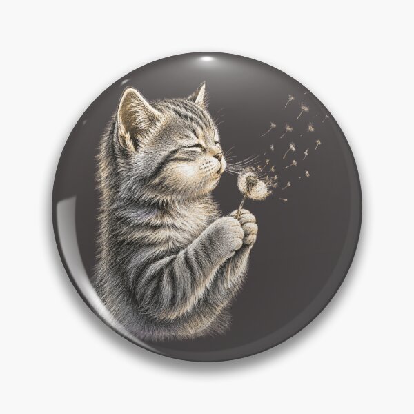 Item preview, Kitten Blowing Dandelion Wishes – Peaceful Cat T-Shirt designed and sold by NinaCreator.