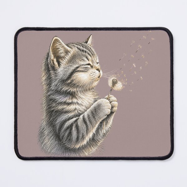 Item preview, Kitten Blowing Dandelion Wishes – Peaceful Cat T-Shirt designed and sold by NinaCreator.