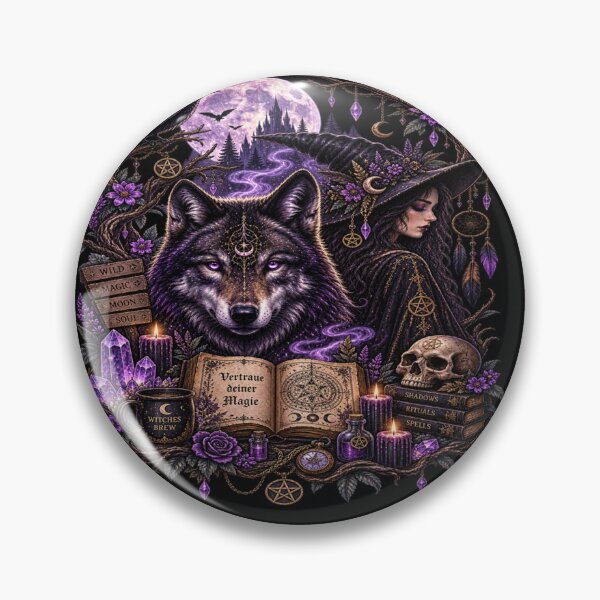 Item preview, Moonlit Wolf Witch designed and sold by Losthope Creations.