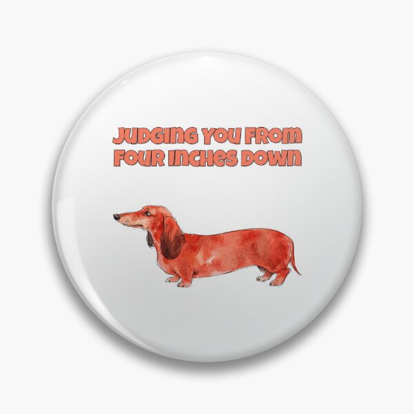 Item preview, Dachshund Judging You Funny Low Rider Dog Watercolour designed and sold by NatureUnleashed.
