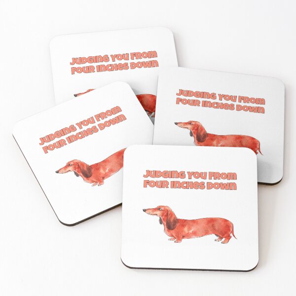 Item preview, Dachshund Judging You Funny Low Rider Dog Watercolour designed and sold by NatureUnleashed.