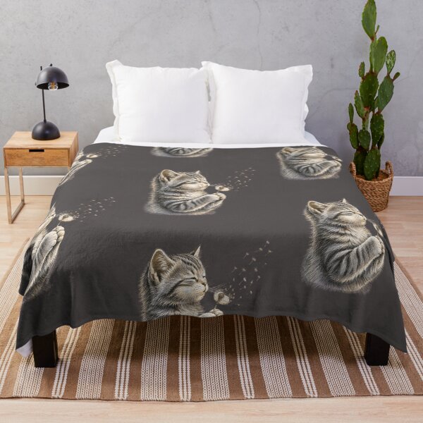 Item preview, Kitten Blowing Dandelion Wishes – Peaceful Cat T-Shirt designed and sold by NinaCreator.