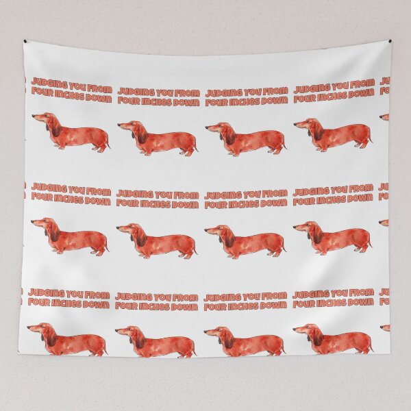 Item preview, Dachshund Judging You Funny Low Rider Dog Watercolour designed and sold by NatureUnleashed.