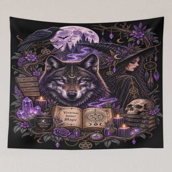 Item preview, Moonlit Wolf Witch designed and sold by Losthope Creations.