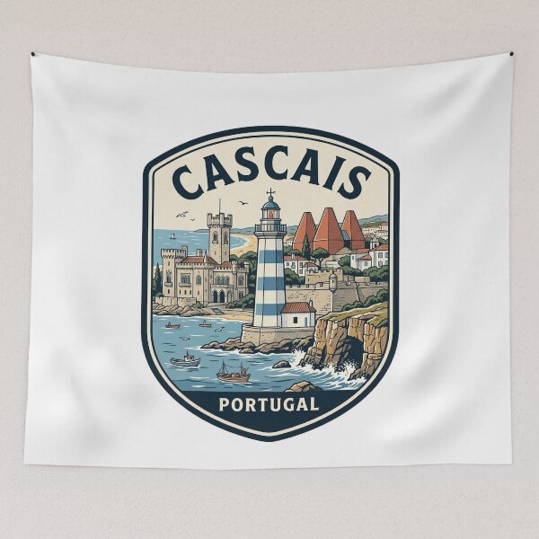 Item preview, Cascais Portugal Vintage Travel Illustration designed and sold by k3rstman1.