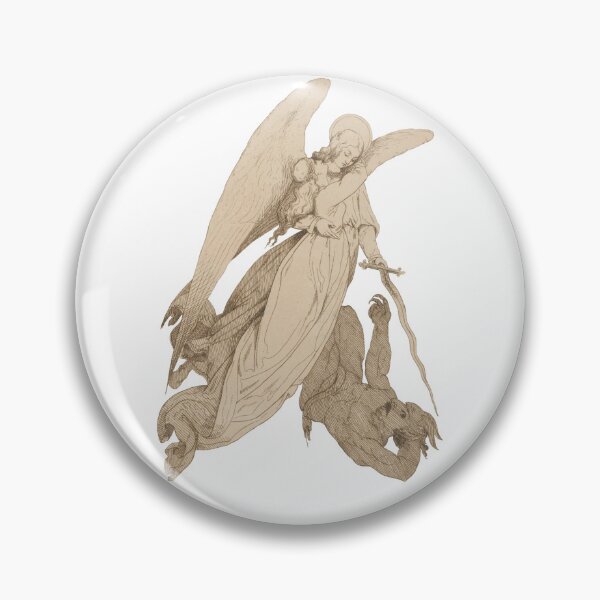 Item preview, Angel lifts a female saint and defeats a demon designed and sold by LennyAD.