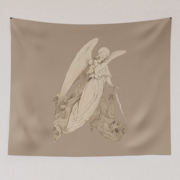 Item preview, Angel lifts a female saint and defeats a demon designed and sold by LennyAD.