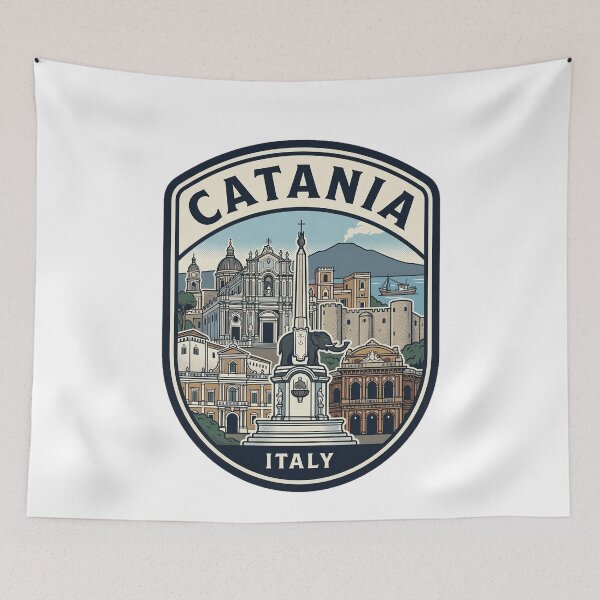 Item preview, Insignia de viaje vintage de Catania, Italia designed and sold by k3rstman1.