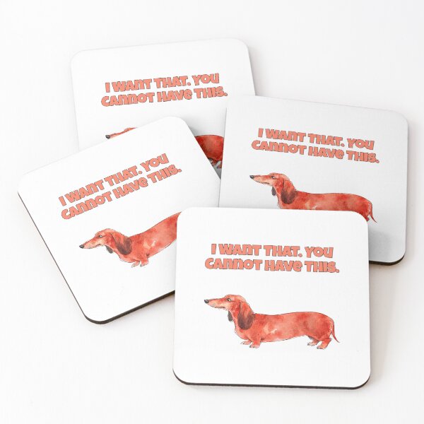 Item preview, Possessive Dachshund I Want That Funny Dog Art designed and sold by NatureUnleashed.