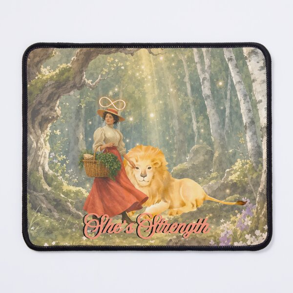 Item preview, Girl with Lion Illustration tarot card strength | Magnetic Impact-Resistant designed and sold by QuicksandCase.