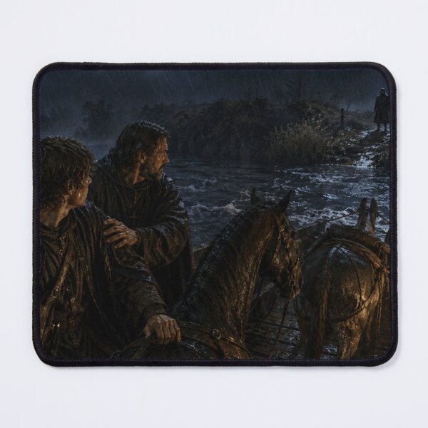 Item preview, Anglo-Saxon Ferry Crossing in a Storm | Dark Viking Age Historical Fantasy Art | Medieval River Journey Print designed and sold by Element Horizon Studio.