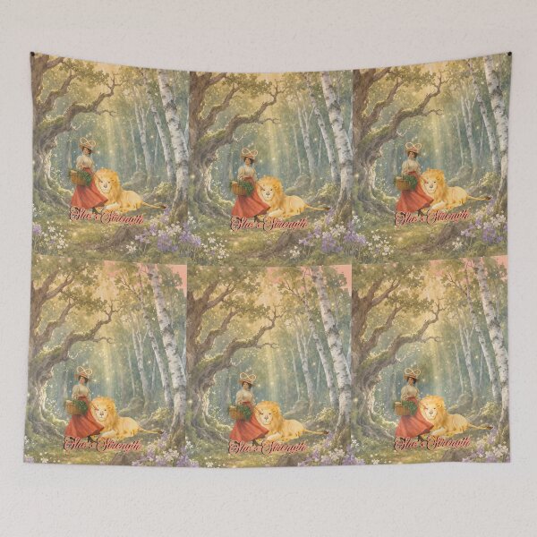 Item preview, Girl with Lion Illustration tarot card strength | Magnetic Impact-Resistant designed and sold by QuicksandCase.