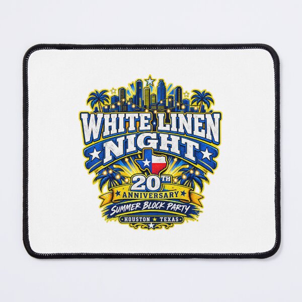 Item preview, White Linen Night Houston Texas Summer Block Party designed and sold by Combat Skies.