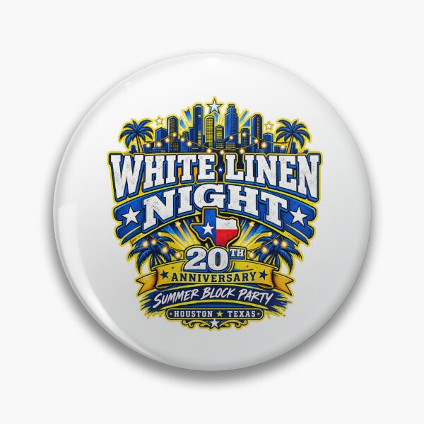 Item preview, White Linen Night Houston Texas Summer Block Party designed and sold by Combat Skies.