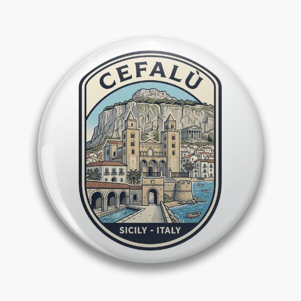 Item preview, Cefalu Sicily Italy Vintage Travel Badge designed and sold by k3rstman1.