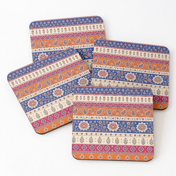 Item preview, Indian Summer Stripe | Bohemian Floral & Paisley Pattern designed and sold by lbl-shop.