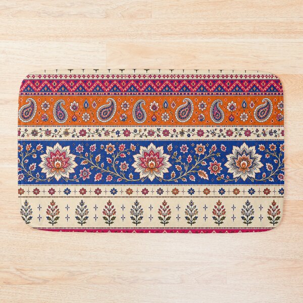 Item preview, Indian Summer Stripe | Bohemian Floral & Paisley Pattern designed and sold by lbl-shop.