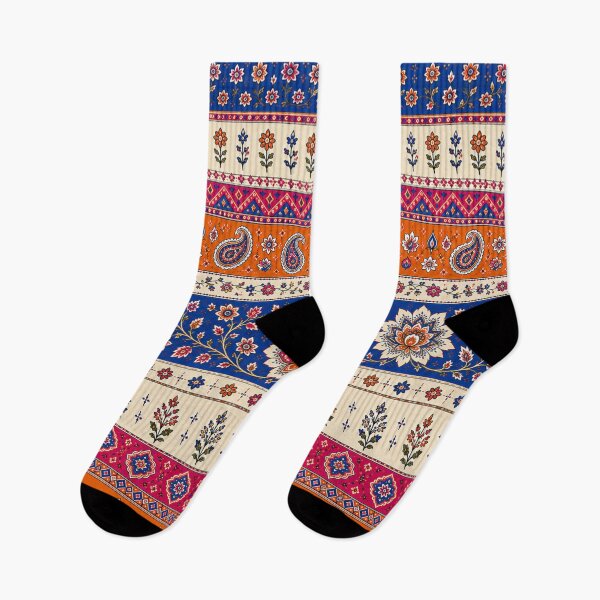 Item preview, Indian Summer Stripe | Bohemian Floral & Paisley Pattern designed and sold by lbl-shop.