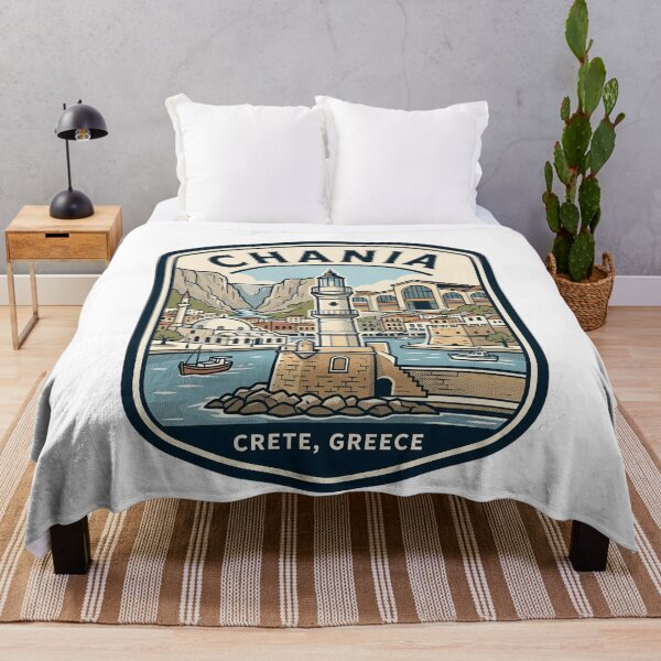 Item preview, Chania Crete Greece Vintage Travel Badge designed and sold by k3rstman1.