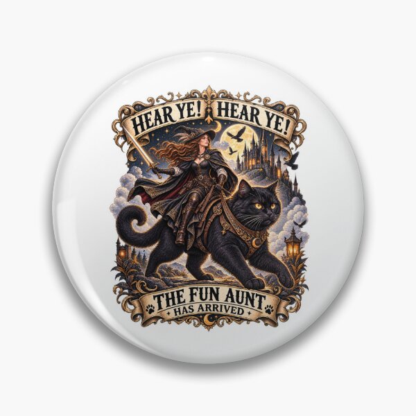 Item preview, Funny Fun Aunt Gift – Medieval Black Cat Fantasy designed and sold by Ayden World.