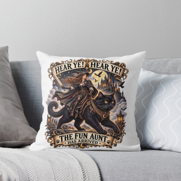Item preview, Funny Fun Aunt Gift – Medieval Black Cat Fantasy designed and sold by Ayden World.