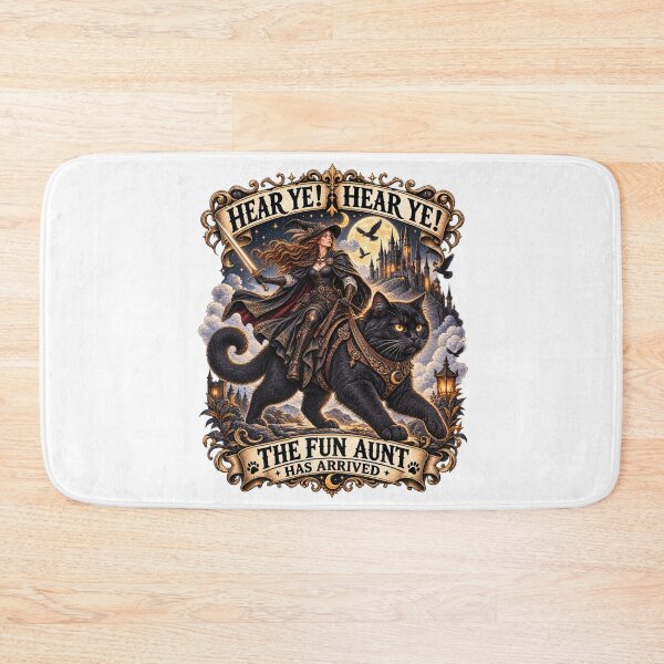 Item preview, Funny Fun Aunt Gift – Medieval Black Cat Fantasy designed and sold by Ayden World.