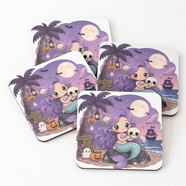 Item preview, Mermaid Or Treat Halloween Cute Mermaid Halloween Beach Tropical Spooky designed and sold by Yellowriversss.
