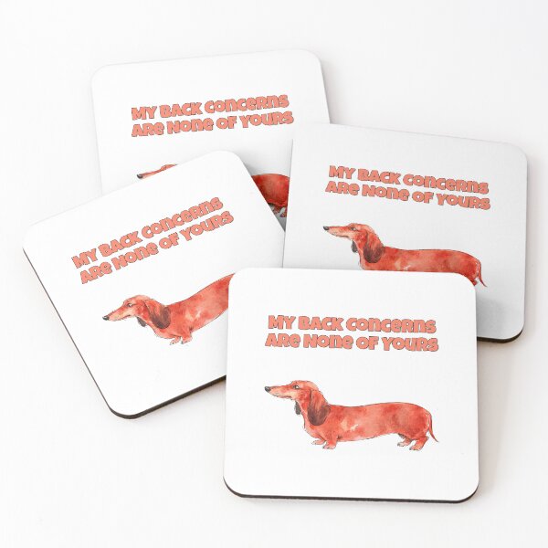 Item preview, Dachshund Back Concerns Sarcastic Funny Dog Watercolour designed and sold by NatureUnleashed.