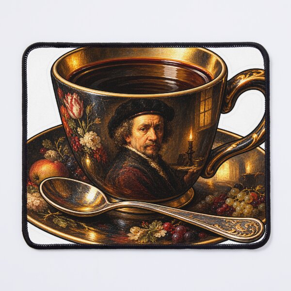 Item preview, Dutch Golden Age Coffee Cup – Rembrandt Inspired designed and sold by ChicClicker.