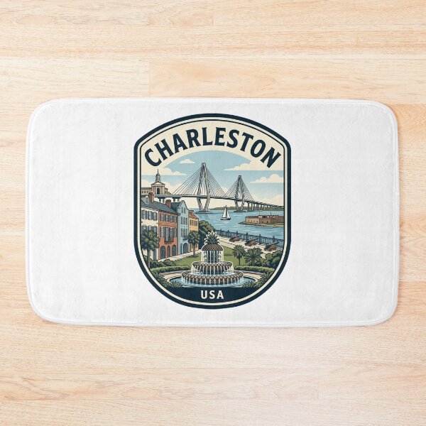 Item preview, Charleston South Carolina Retro Travel Emblem designed and sold by k3rstman1.