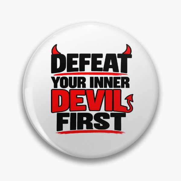 Item preview, Defeat Your Inner Devil First – Motivational Self Discipline Design designed and sold by Lovestickerco.