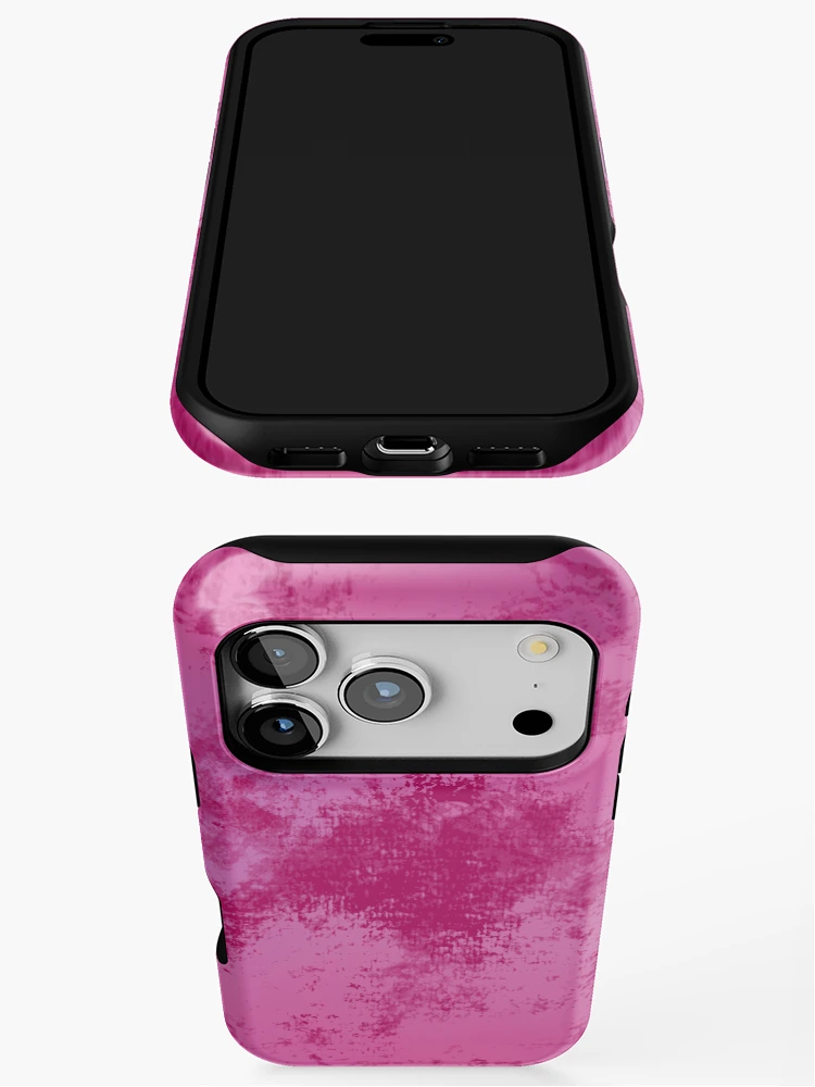 Thumbnail 3 of 4, iPhone Case, Distressed Design in Raspberry  designed and sold by JaygiesDesign.