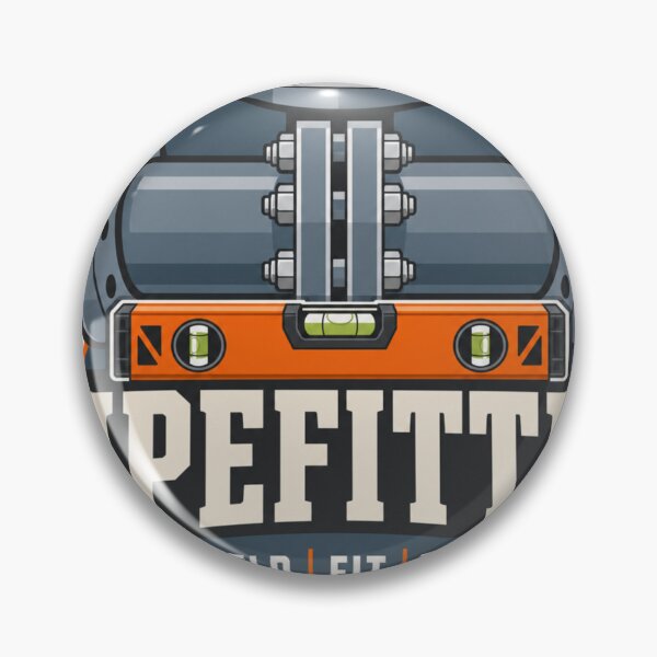 Item preview, Pipefitter Badge Modern Industrial Emblem Trade Gift designed and sold by BoosterShop.